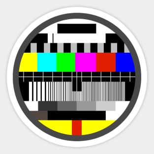 Test card pattern round Sticker